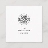 ミニマルアポイントメントリマインダーのビジネスロゴ 予約カード (正面)