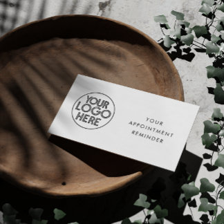 ミニマルアポイントメントリマインダーのビジネスロゴ 予約カード