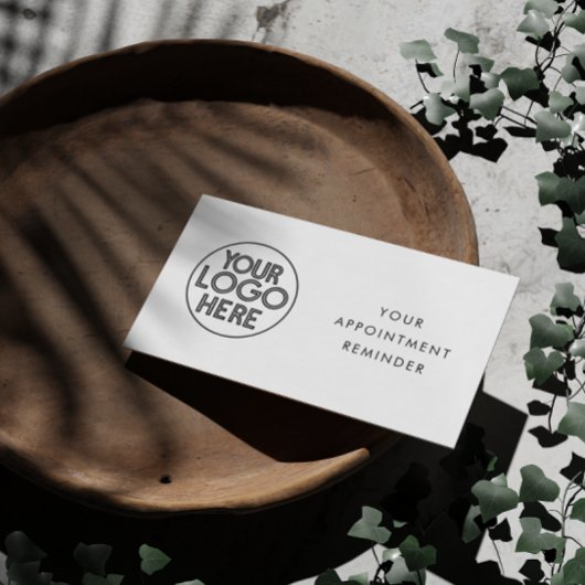 ミニマルアポイントメントリマインダーのビジネスロゴ 予約カード