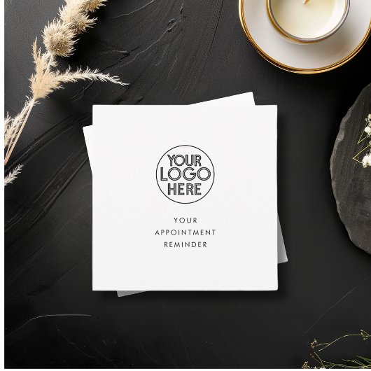 ミニマルアポイントメントリマインダーのビジネスロゴ 予約カード