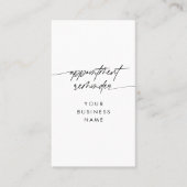 ミニマルアポイントメントリマインダースクリプトビジネス名 予約カード (正面)