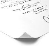 ミニマルアルコールバーリストサイン ポスター ウェディング (角)