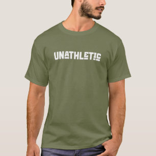 ミニマルアンチフィットネス引用文運動不能ユーモア Tシャツ