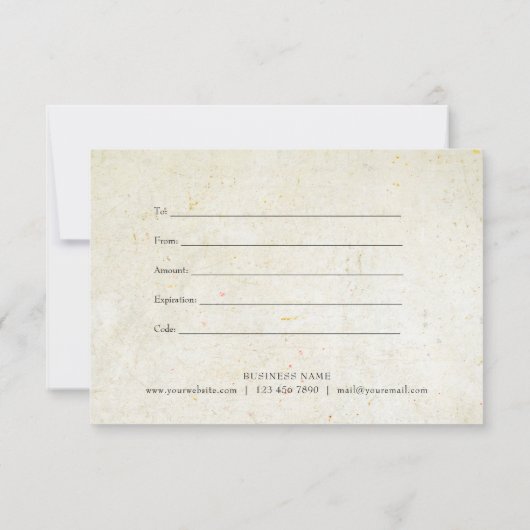 ミニマルアンティークボホギフト証書 (裏面)