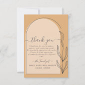 ミニマルアーチスクリプト葬儀サンキューカード サンキューカード (正面)