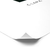 ミニマルアーチ写真カスタムMr. and Mrs. ポスター (角)