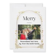 ミニマルアーチ「Merry」ホリデー フラットカード 表面