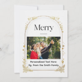 ミニマルアーチ「Merry」ホリデー フラットカード 表面 シーズンカード