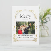 ミニマルアーチ「Merry」ホリデー フラットカード 表面 シーズンカード (スタンド正面)