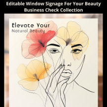 ミニマルアート ラインフェイス フラワーズ ビューティーロゴ QR