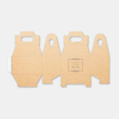 ミニマルアールデコピーチカスタムウェディング フェイバーボックス (折り畳みなし)