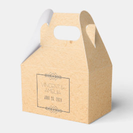 ミニマルアールデコピーチカスタムウェディング フェイバーボックス