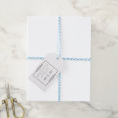 ミニマルアールデコホワイトカスタムウェディング ギフトタグ (より糸つき)