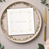 ミニマルアールデコ 箔ナプキン