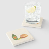 ミニマルイタリアンスタイル ストーンコースター (横)