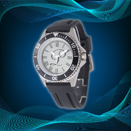 ミニマルイニシャルシンプルモノグラムのローマ数字 | 腕時計