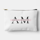 ミニマルイニシャルパーソナライズされた アクセサリーポーチ (正面)