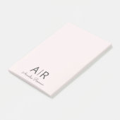 ミニマルイニシャルパーソナライズされた ポストイット (アングル)