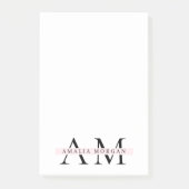 ミニマルイニシャルパーソナライズされた ポストイット (正面)