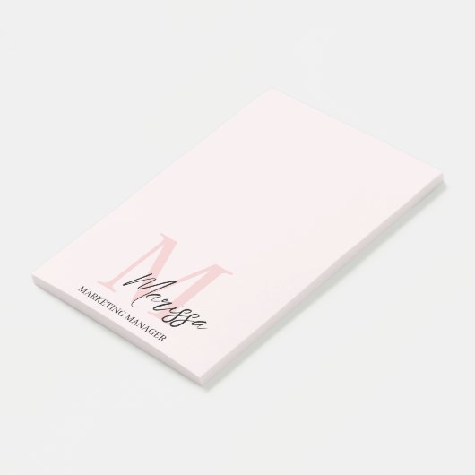 ミニマルイニシャルパーソナライズされた ポストイット (アングル)