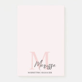 ミニマルイニシャルパーソナライズされた ポストイット (正面)