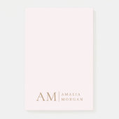 ミニマルイニシャルパーソナライズされた ポストイット (正面)