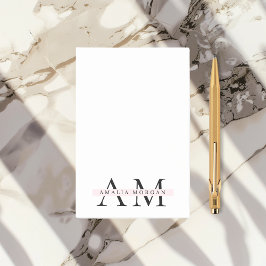 ミニマルイニシャルパーソナライズされた ポストイット