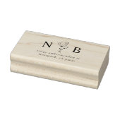 ミニマルイニシャルフローラカップル差出人住所 ラバースタンプ (スタンプ)