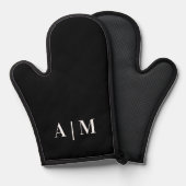 ミニマルイニシャルブラック 鍋つかみ (正面/裏面)