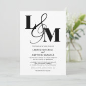 ミニマルイニシャル結婚式招待状 招待状 (スタンド正面)