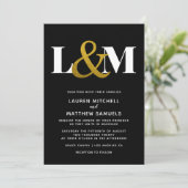 ミニマルイニシャル結婚式招待状 招待状 (スタンド正面)