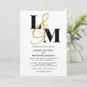 ミニマルイニシャル結婚式招待状 招待状 (スタンド正面)