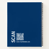 ミニマルイニシャル ブラック ブルー ホワイト ワークショップ ノートブック (裏面)