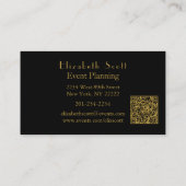 ミニマルイベントプランナーシェブロンラインデザイン 名刺 (裏面)