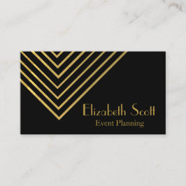 ミニマルイベントプランナーシェブロンラインデザイン 名刺