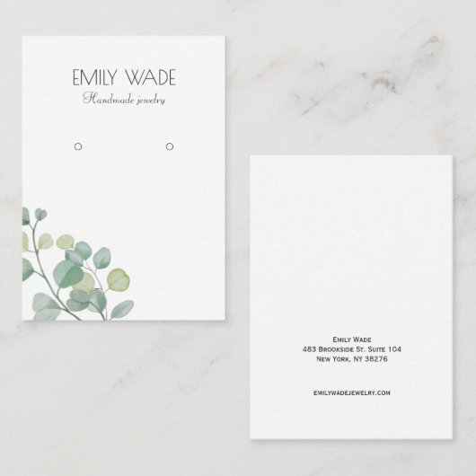 ミニマルイヤーホルダー名刺 名刺 (正面/裏面)