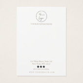 ミニマルイラストレーションイヤリングディスプレイカード (裏面)