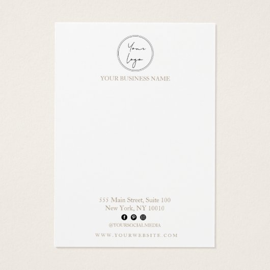 ミニマルイラストレーションネックレスディスプレイカード (裏面)