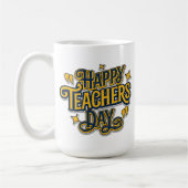 ミニマルインスパイアス陽気ガイはっきりしたド コーヒーマグカップ (左)