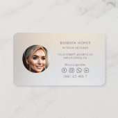 ミニマルインテリアデザイナープロフェッショナルシルバー 名刺 (裏面)