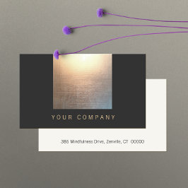 ミニマルインテリアデザイナー金ゴールドブラック 名刺