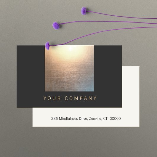 ミニマルインテリアデザイナー金ゴールドブラック 名刺