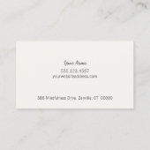 ミニマルインテリアデザイナー金ゴールドブラック 名刺 (裏面)