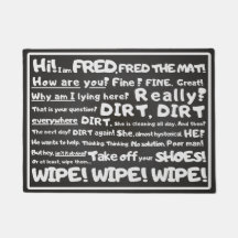 ミニマルウィット – フレッド・ザ・マット、お使いのユーモアのある文字