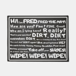 ミニマルウィット – フレッド・ザ・マット、お使いのユーモアのある文字 ドアマット