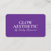 ミニマルエステティシャン王室のパープルグロー専門家 名刺 (正面)