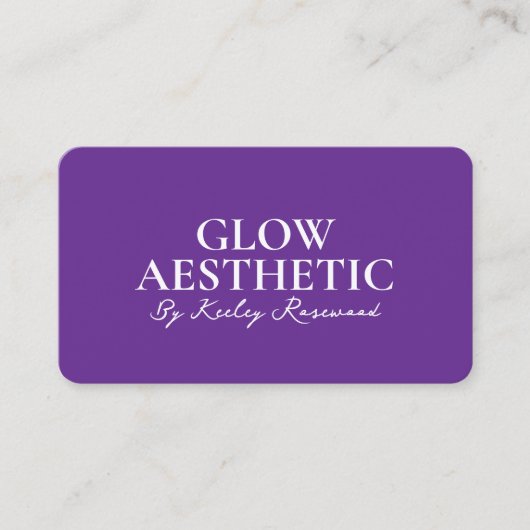 ミニマルエステティシャン王室のパープルグロー専門家 名刺 (正面)