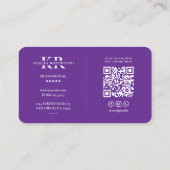 ミニマルエステティシャン王室のパープルグロー専門家 名刺 (裏面)