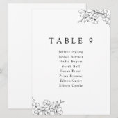 ミニマルエレガントさくらんぼ座席表カード (正面/裏面)