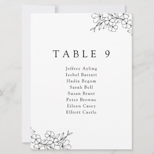 ミニマルエレガントさくらんぼ座席表カード (正面)